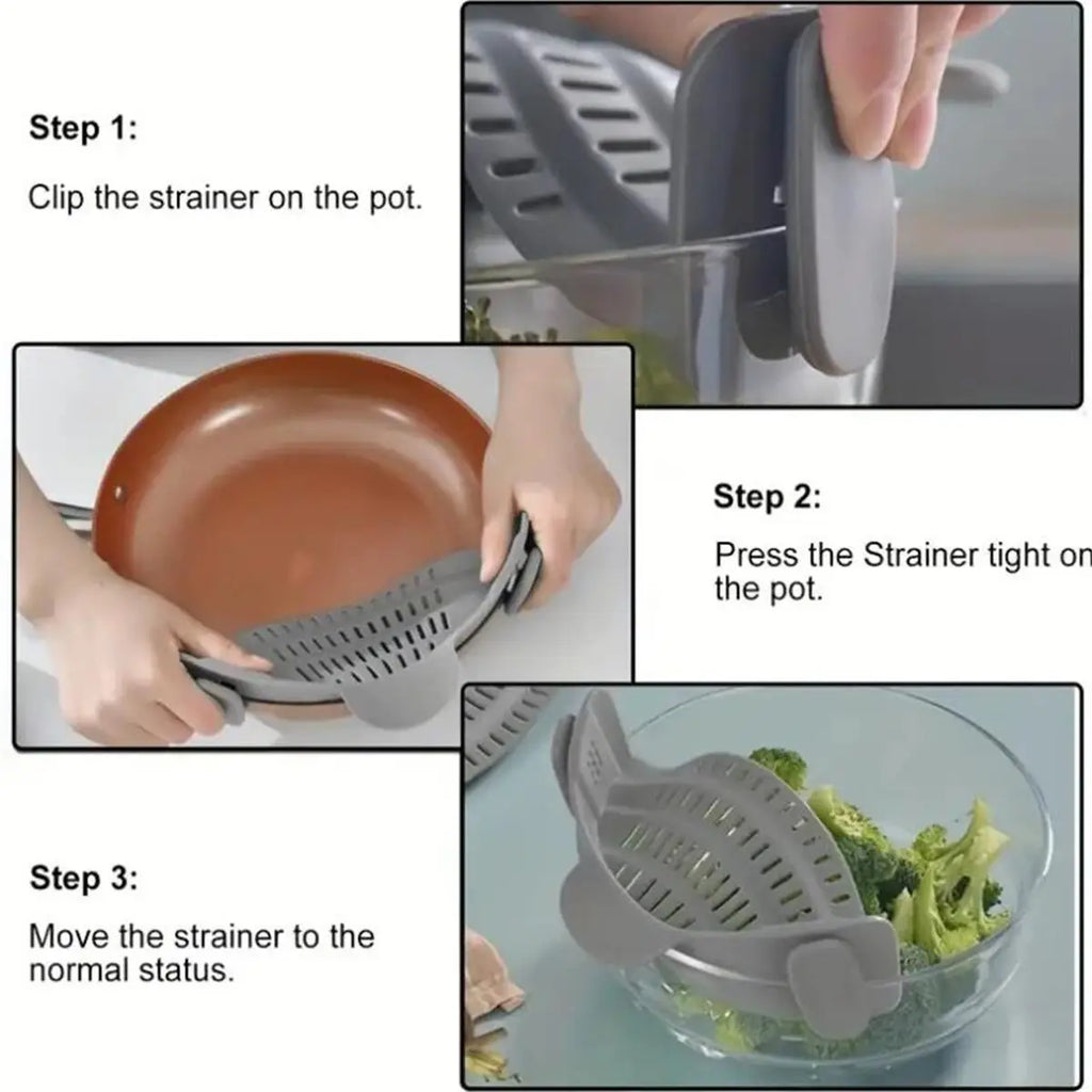 Silicone Kitchen Draining Strainer Clip